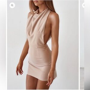OLD SPORT- XS BACKLESS MINI DRESS blush pink